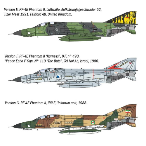 RF-4 C/E PHANTOM II KIT 1:72 Italeri Kit Aerei Modellino