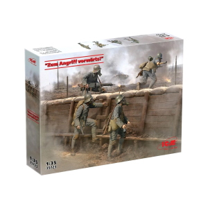 LOS, LOS, LOS ATTACKE! VORWARTS! MARSCH! FIGURES KIT 1:35 ICM Kit Figure Militari Modellino