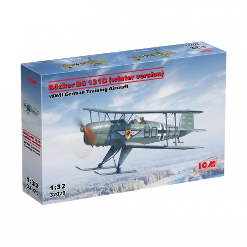 BUCKER BU 131D (WINTER VERSION) WWII GERMAN TRAINING AIRCRAFT KIT 1:32 ICM Kit Aerei Modellino