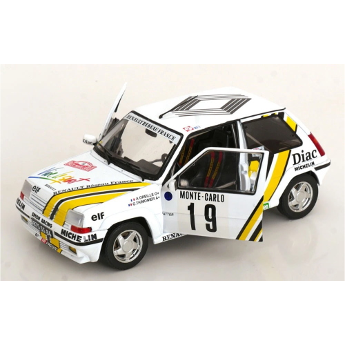 RENAULT 5 GT TURBO MK2 N.19 MONTE CARLO 1989 A.OREILLE/G.THIMONIER 1:18 Solido Auto Rally Modellino