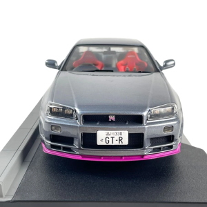 NISSAN SKYLINE GT-R (BNR34) COUPE 1999 GREY 1:18 Solido Auto Stradali Modellino