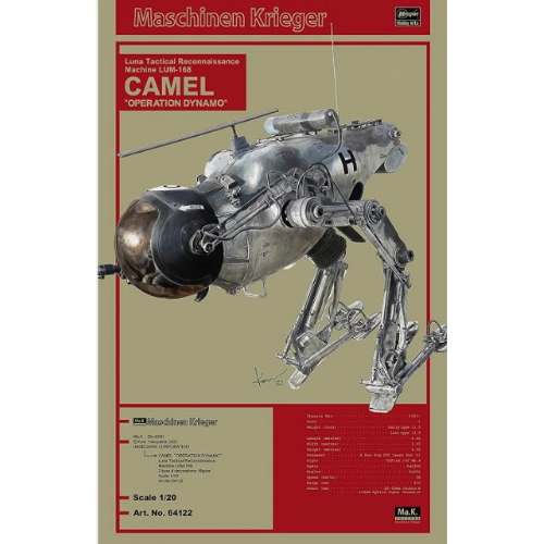 LUM-168 CAMEL OPERATION DYNAMO KIT 1:20 Hasegawa Kit Movie Modellino