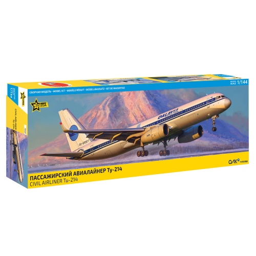 CIVIL AIRLINER TU-214 KIT 1:144 Zvezda Kit Aerei Modellino