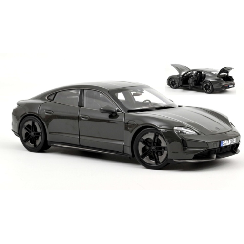 PORSCHE TAYCAN TURBO S 2024 GREY 1:18 Norev Auto Stradali Modellino