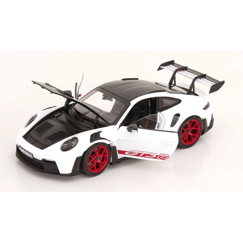 PORSCHE 911 GT3 RS WITH WEISSACH PACK 2022 WHITE/RED 1:18 Norev Auto Stradali Modellino