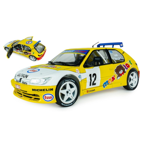 PEUGEOT 306 MAXI N.12 RALLY DU CONDROZ 1997VANDEWAUVER-VANDERSCHUREN1:18 Solido Auto Rally Modellino