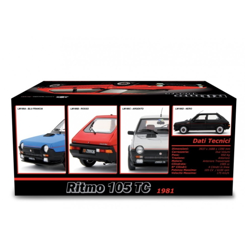 FIAT RITMO 185 T.C.1981 BLACK 1:18 Laudo Racing Auto Stradali Modellino