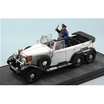 MERCEDES G4 OPEN WHITE + GOERING + AUTISTA 1:43 Miniminiera Mezzi Militari Modellino
