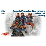 FRENCH-PRUSSIAN WAR FRENCH INFANTRY FIGURE (1870-1871) 1:35 ICM Kit Figure Militari Modellino