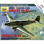 JUNKERS JU-52 GERMAN TRANSPORT PLANE KIT 1:200 Zvezda Kit Aerei Modellino