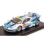 FERRARI 458 GT2 N.54 RETIRED (ACCIDENT) LE MANS 2013 MALLEGOL-BACHELIER-BLANK 1:43 Fujimi Auto Competizione Modellino