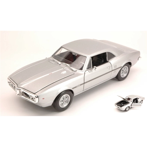 PONTIAC FIREBIRD 1967 SILVER 1:24 Welly Auto Stradali Modellino