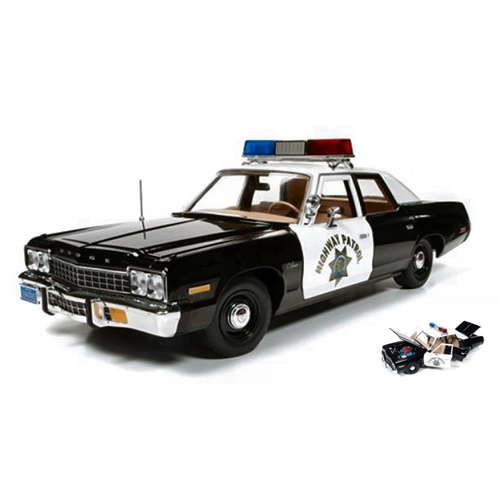 DODGE MONACO POLICE PURSUIT (CHIP'S) 1975 1:18 Auto World Forze dell'Ordine Modellino