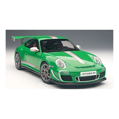 PORSCHE 911 (997) GT3 RS 4.0 2011 GREEN 1:18 AutoArt Auto Stradali Modellino