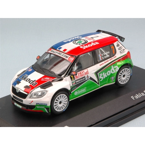 SKODA FABIA S2000 N.7 7th MONTE CARLO 2011 N.VOUILLOZ-B.VEILLAS 1:43 Abrex Auto Rally Modellino