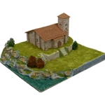 CHIESA ROMANICA DE SANTA CECILIA SPAIN SEC.XII PCS 1400 KIT 1:150 Aedes Ars Kit Art.Vari Modellino
