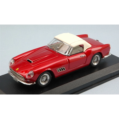 FERRARI 250 CALIFORNIA STRADALE USA 1959 WITH CAPOTE WHITE RED METALLIC 1:43 Art Model Auto Stradali Modellino