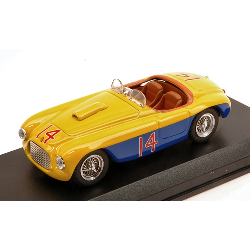 FERRARI 166 MM SPYDER N.14 WINNER MAR DEL PLATA 1950 C.MENDITEGUIY 1:43 Art Model Auto Competizione Modellino