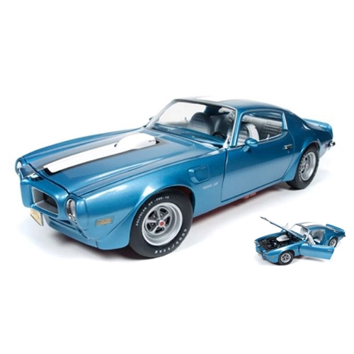 PONTIAC FIREBIRD TRANS AM 1972 ADRIATIC BLUE 1:18 Auto World Auto Stradali Modellino