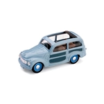 FIAT 500 C BELVEDERE APERTA 1951 AZZURRO CENERE 1:43 Brumm Auto Stradali Modellino