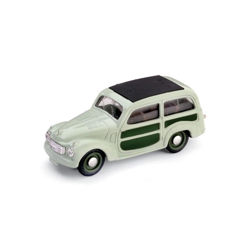 FIAT 500 C BELVEDERE CHIUSA 1951 VERDE CHIARO 1:43 Brumm Auto Stradali Modellino