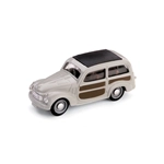 FIAT 500 C BELVEDERE CHIUSA 1951 GRIGIO 1:43 Brumm Auto Stradali Modellino