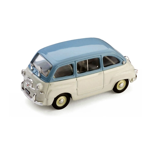 FIAT 600 MULTIPLA 1^ SERIE 1956 AZZURRO CENERE/GRIGIO CHIARO 1:43 Brumm Auto Stradali Modellino
