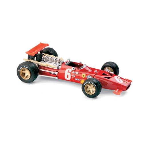 FERRARI 312 F 1 C.AMON 1969 N.6 RETIRED FRANCE GP 1:43 Brumm Formula 1 Modellino