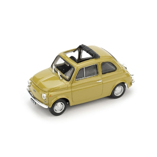 FIAT 500 R 1972-75 APERTA GIALLO SENAPE 1:43 Brumm Auto Stradali Modellino