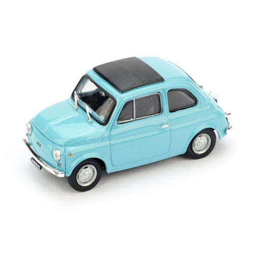 FIAT 500 R 1972-75 CHIUSA TURCHESE FARFALLA 1:43 Brumm Auto Stradali Modellino