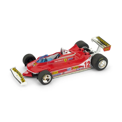 FERRARI 312 T4 G.VILLENEUVE 1979 N.12 WINNER USA OVEST GP 1:43 Brumm Formula 1 Modellino
