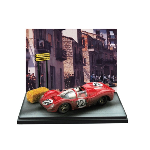 FERRARI 330 P 4 N.224 RETIRED T.FLORIO 1967 SCARFIOTTI-VACCARELLA 1:43 Brumm Auto Competizione Modellino
