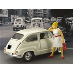 FIAT 600 50° ANNIVERSARIO LEGGE MERLIN 1958-2008 1:43 Brumm Auto Stradali Modellino