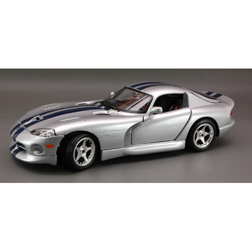 DODGE VIPER GTS 1997 COUPE' SILVER 1:18 Burago Auto Stradali Modellino