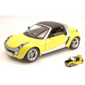 SMART ROADSTER 1999 YELLOW 1:18 Burago Auto Stradali Modellino