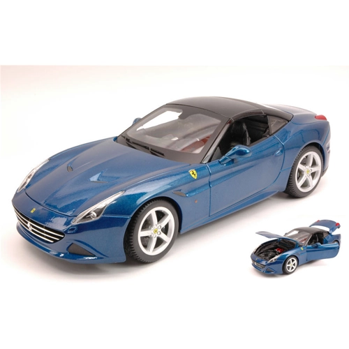 FERRARI CALIFORNIA T (CLOSED TOP) 2014 BLUE 1:18 Burago Auto Stradali Modellino