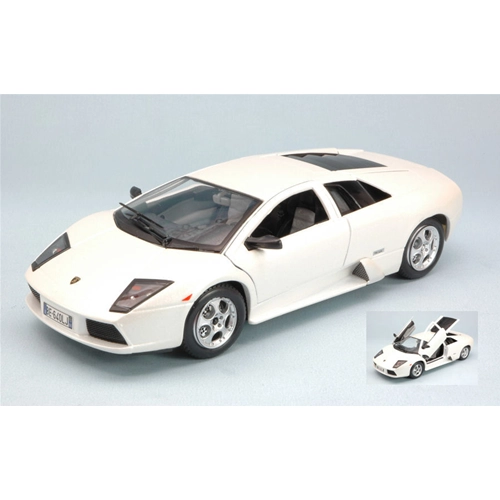 LAMBORGHINI MURCIELAGO 2001 WHITE 1:24 Burago Auto Stradali Modellino