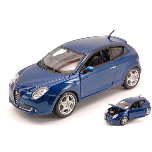 ALFA ROMEO MITO 2008 BLUE 1:24 Burago Auto Stradali Modellino