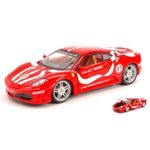FERRARI F430 FIORANO 2005 N.27 RED 1:24 Burago Auto Competizione Modellino