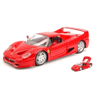 FERRARI F50 1995 RED 1:24 Burago Auto Stradali Modellino