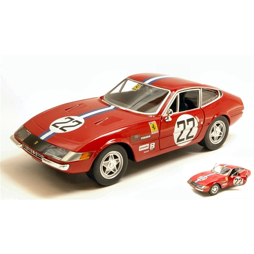 FERRARI 365 GTB4 COMPETIZIONE N.22 1a SERIE 1977 1:24 Burago Auto Competizione Modellino