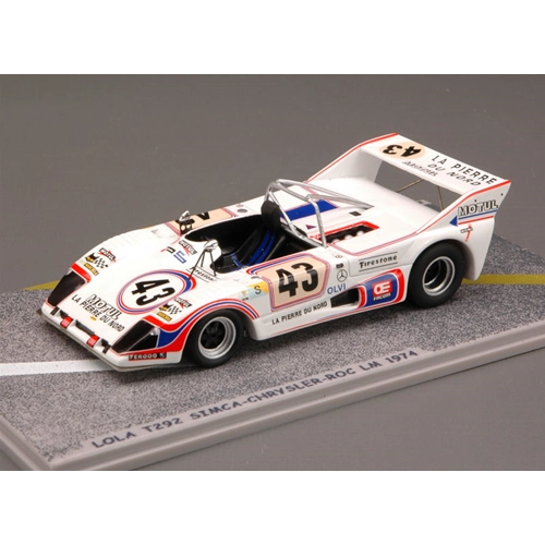 LOLA T292 SIMCA N.43 27th Le Mans 1974 MIEUSSET-STALDER-SERVANIN 1:43 Bizarre Auto Competizione Modellino