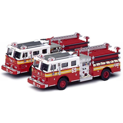 FIRE RESCUE NEW YORK Pz.2 1:64 Code3 Pompieri Modellino