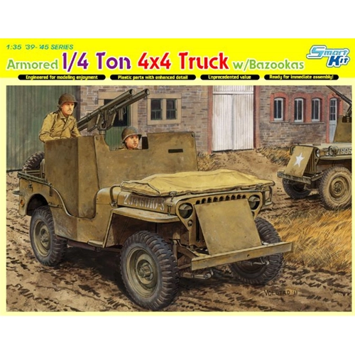 4x4 ARMORED TRUCK WITH BAZOOKA KIT 1:35 Dragon Kit Mezzi Militari Modellino