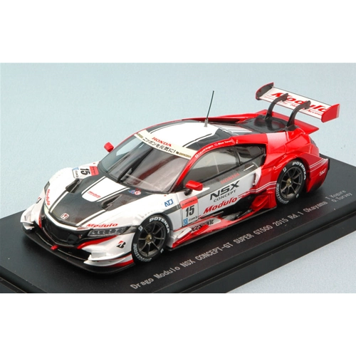 HONDA NSX N.15 7th SUPER GT500 OKAYAMA 2015 T.KOGURE-O.TURVEY 1:43 Ebbro Auto Competizione Modellino
