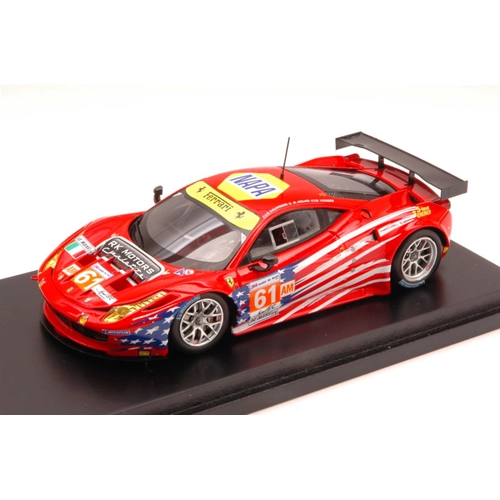 FERRARI 458 N.61 31TH LE MANS 2012 KAUFFMAN-VICKERS-AGUAS 1:43 Fujimi Auto Competizione Modellino