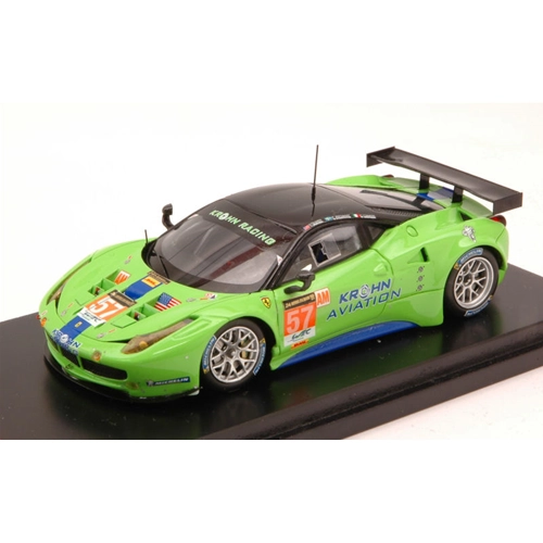 FERRARI 458 GT2 N.57 RETIRED (ACCIDENT) LE MANS 2013 KROHN-JONSSON-MEDIANI 1:43 Fujimi Auto Competizione Modellino