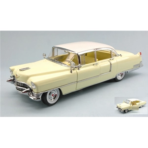 CADILLAC FLEETWOOD SERIES 60 SPECIAL 1955 LIGHT YELLOW 1:18 Greenlight Auto Stradali Modellino