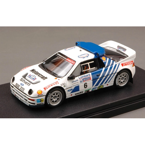 FORD RS200 N.6 5th RAC 1986 GRUNDEL/MELANDER 1:43 Hpi Racing Auto Rally Modellino