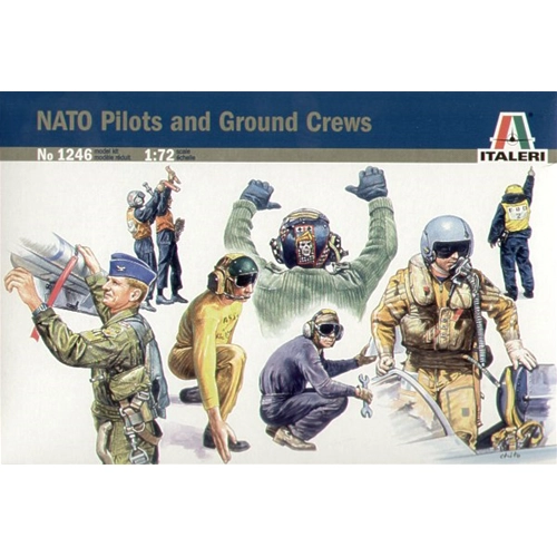 NATO PILOTS AND GROUND CREW KIT 1:72 Italeri Kit Figure Militari Modellino